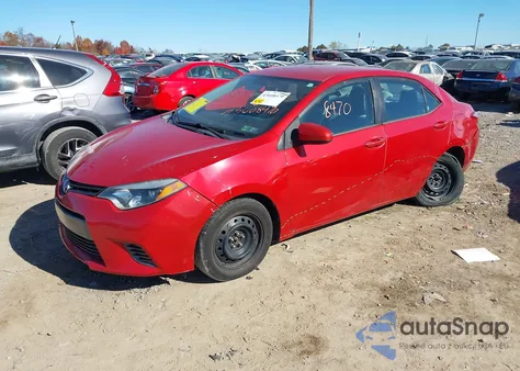 2016 Toyota Corolla Le from USA, damaged, VIN 2T1BURHE5GC621865